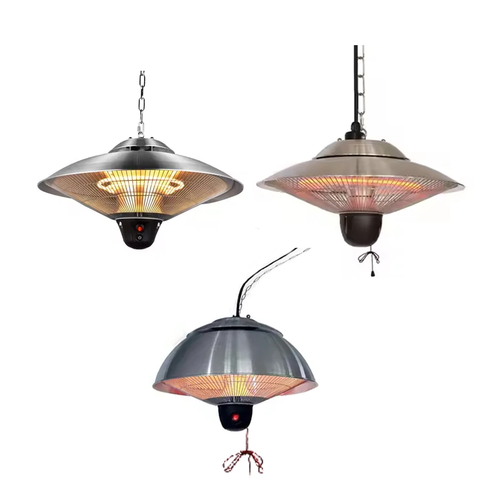 electric halogen umbrella patio heater Parasol Product Descriptions Outdoor heater 3-Setting 600/900/1500W Small Outdoor Umbrella