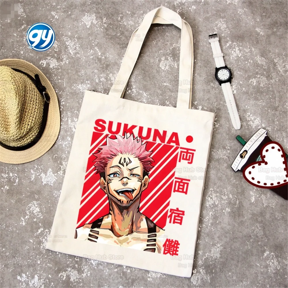 Jujutsu Kaisen Ryomen Sukuna Yuji Itadori Shopping Bag Graphic Tote ...