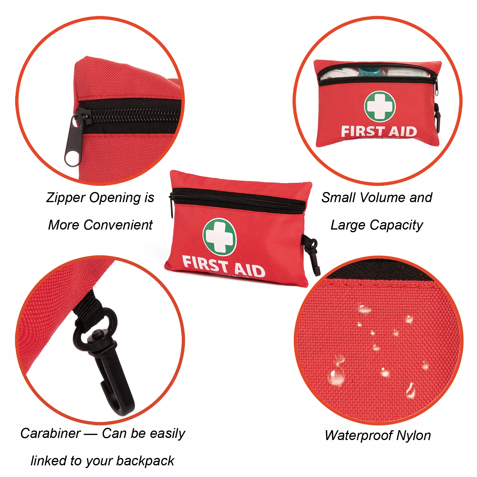 General Medi 110 Pieces Travel Survival First Aid Emergency Kit Small Bag First Aid Products Medical Waist First Aid Kit Bag