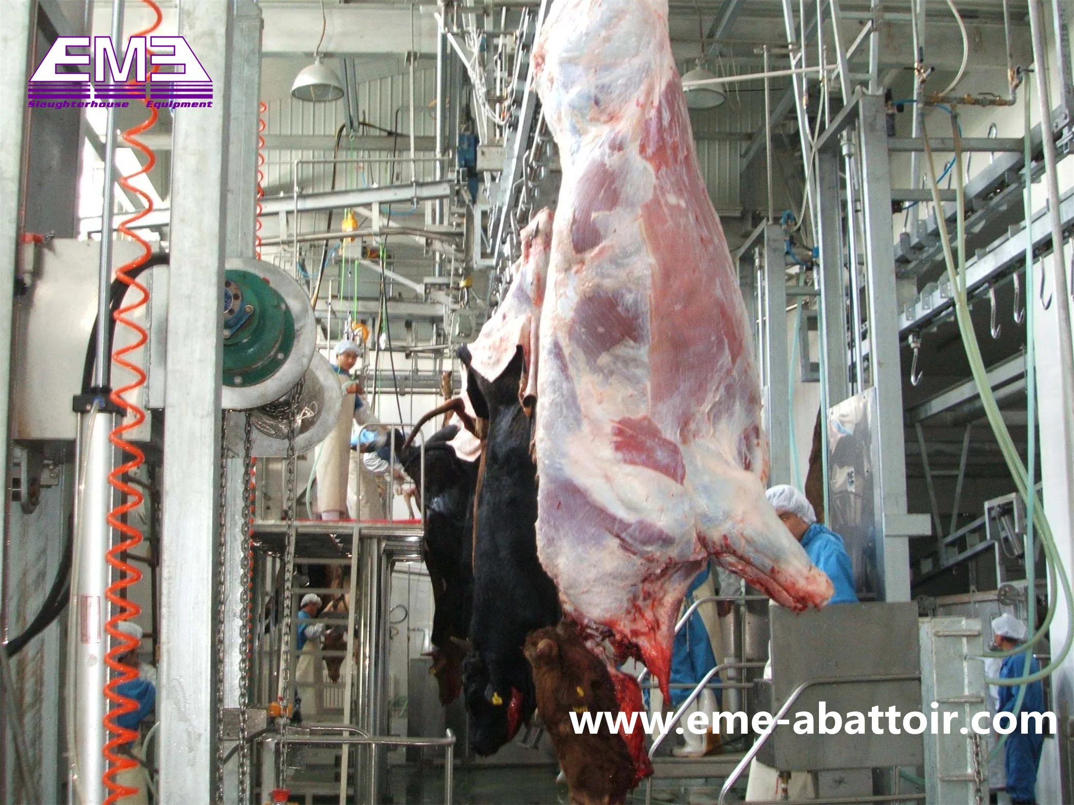 Butchery EquipmentCattle Carcass Hydraulic Transfer Hoist Bull Abattoir Bovine Machine Halal