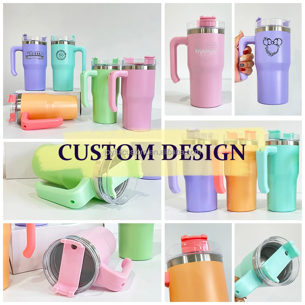 Insulated Sublimation Blanks Kids Quencher Tumbler With Handle ...