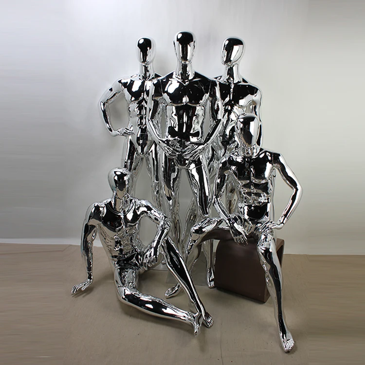 Высококачественный мужской манекен-манекен с гальваническим