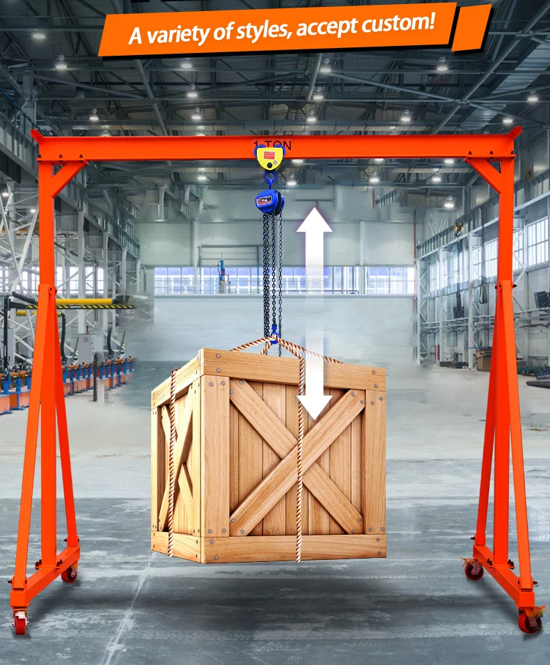 Small Workshop Mobile Shipyard Overhead Gantry Crane 1ton 2ton 3ton ...