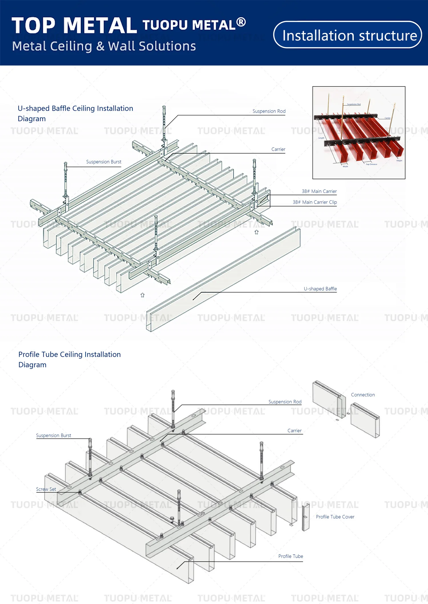 Modern False Ceiling Tiles/ Baffle Ceiling Paneling/ Aluminum Suspended Ceiling System for Roof Decoration