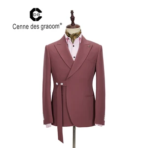 Cenne Des Graoom Wedding Party Suits for Man 2 Pieces Suit Slim Fit