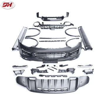 New 1 Set Turbo-style GTS Turbo-Front Bumper Body Kit for Porsche Cayenne 958.2 Car Decoration Refitting Kit Including Rear