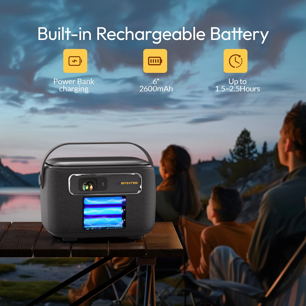 BYINTEK R20 3D 4K Mini Projector - Smart, Portable, and Bright