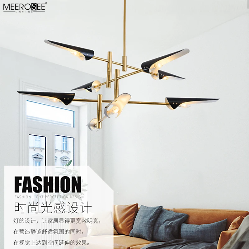 Meerosee Iron modern Chandelier home decorative Lighting Fixture Various Sizes pendant chandeliers light MD86773