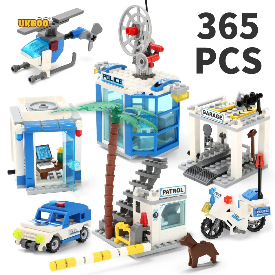 Blue Details about  / City Police Station Building Blocks Military Bricks Toys for Kids