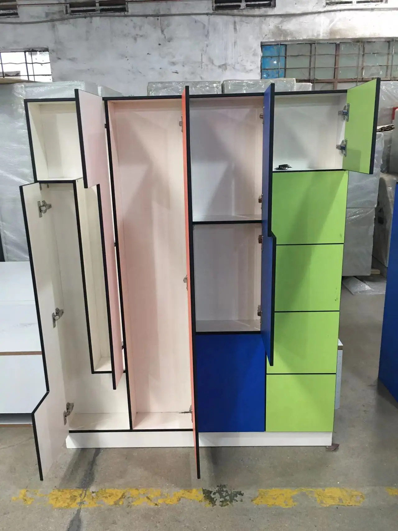 Z Line Phenolic Locker 12mm Compact HPL BencLocker for School Aluminum Profile Phenolic Wardrobe Locker Gym Changing Room Locker