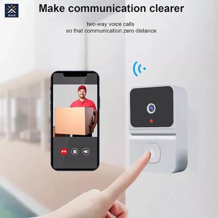 Z30 Smart Wifi Video Doorbell With Chime Home Security Voice Calls