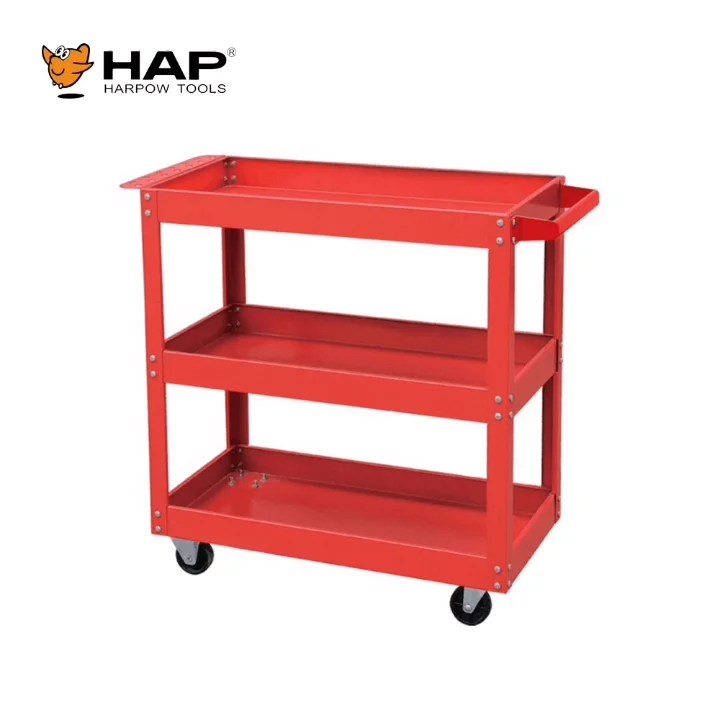 Multi-purpose 3 Tier Tool Trolley 3 Layer Tool Cart Steel Tool Cabinet ...