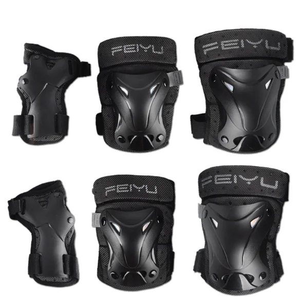 6 Skateboard Ice Skating Protective Gear Elbow Pads Wrist Knee Guard Protector 