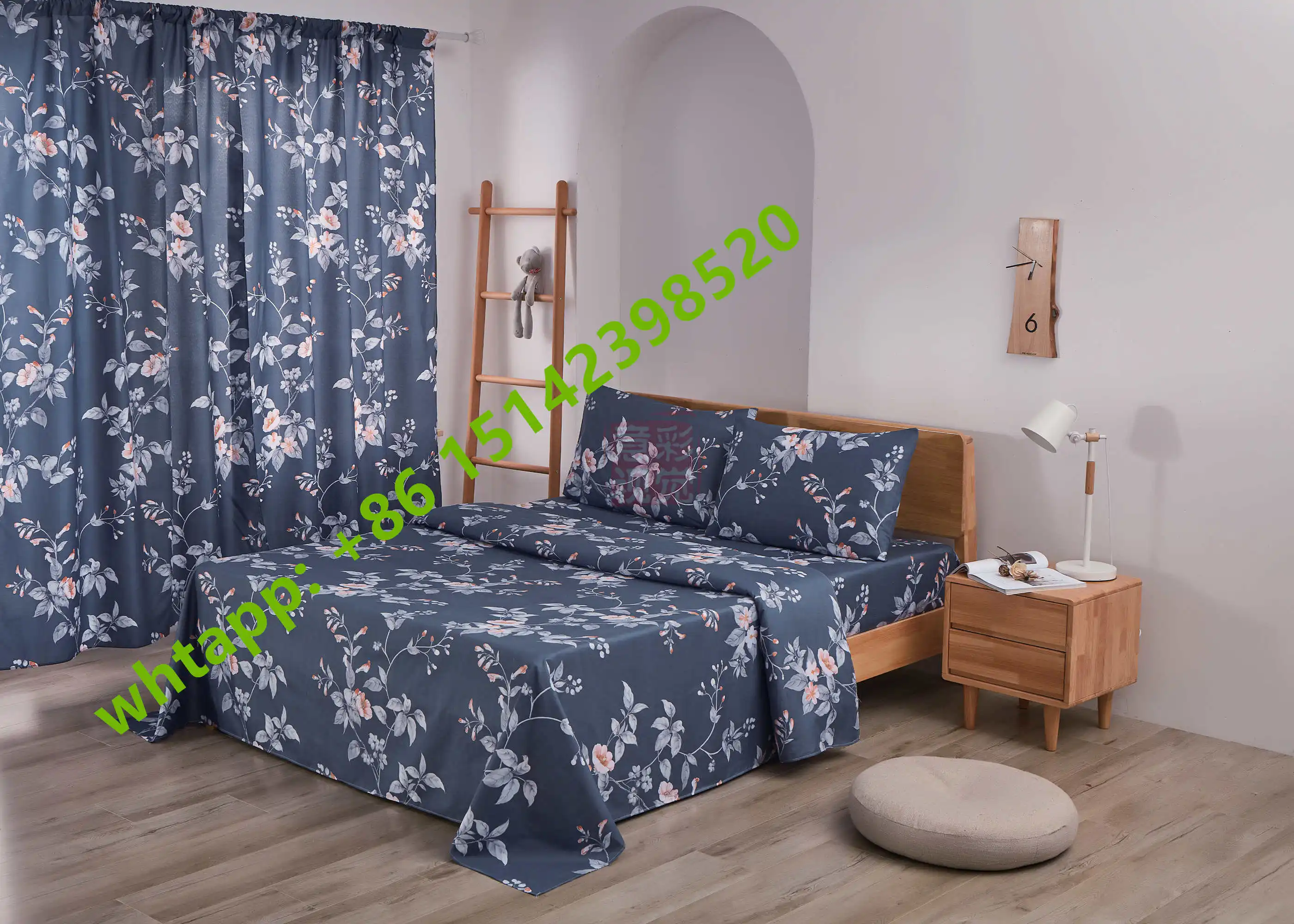 Hot Sale 6pc 8pc 10pc Bed Cover Sheet Set With Matching Curtains For