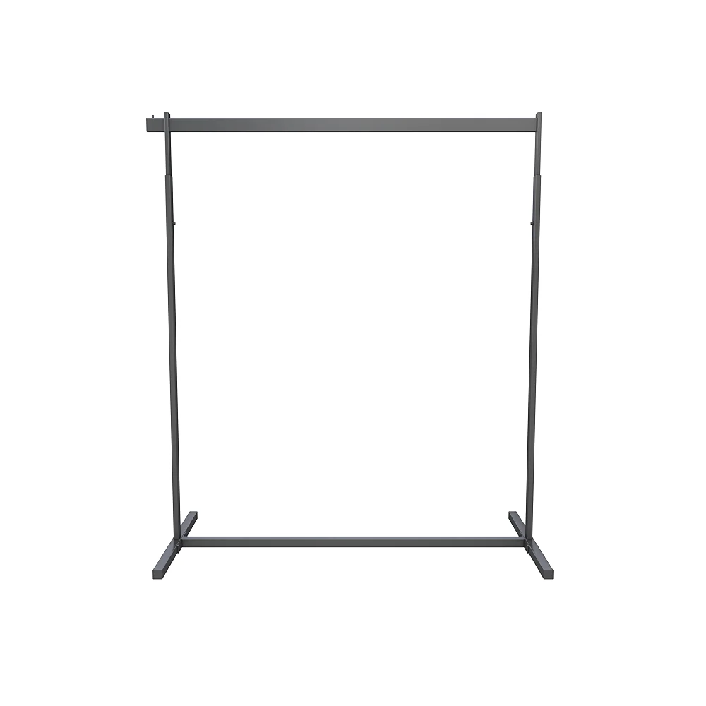 Manufacturer Factory Sports Clothes Boutique Metal Chrome Black Floor Stand Clothing Store Display Rack for Shop