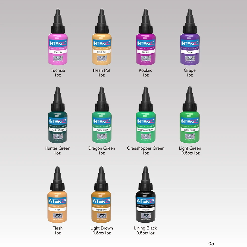 INTENZE 1OZ 54 SINGLE COLOR and LINING BLACK Tattoo Ink