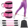 Elastic tube pink heel with black inner and pink outer ankle