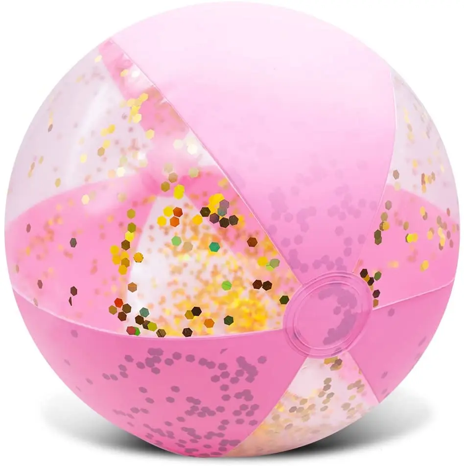 custom inflatable glitter beach ball for girls - buy beach ball