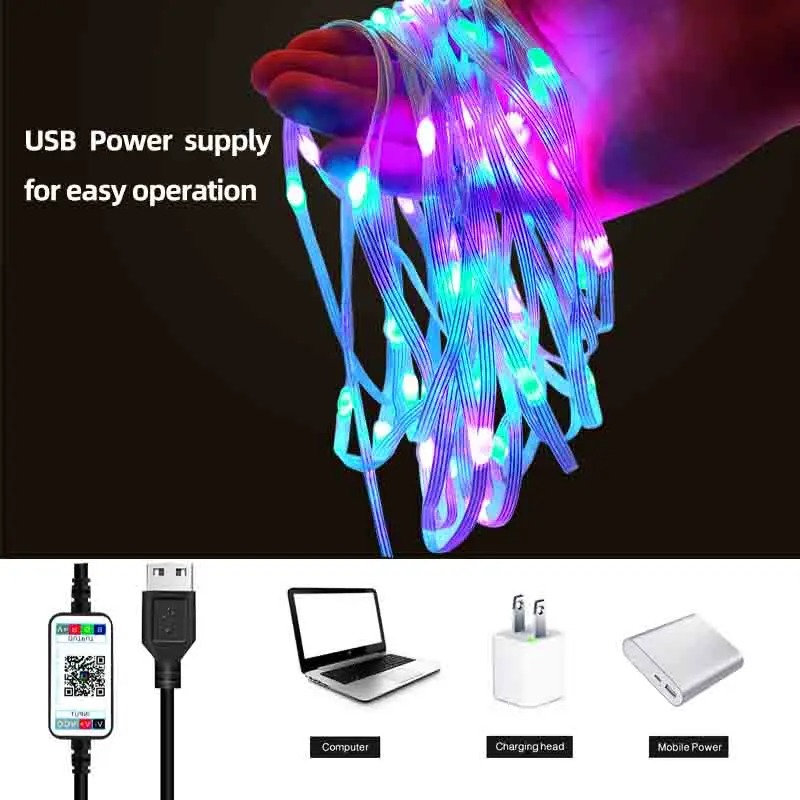 App Remote Control Led Christmas Tree Lamp Decoration Usb Plu