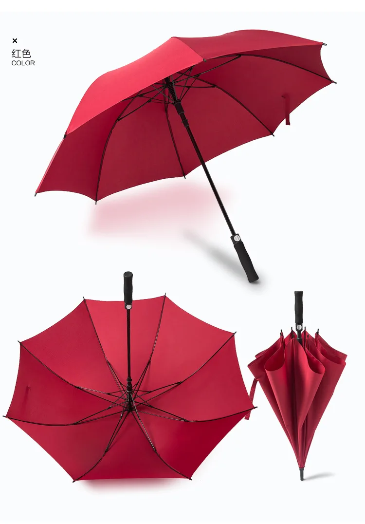 Auto Open EVA Handle Purple Color Straight Umbrella Custom logo Printed 1 Folding Paraguas Umbrellas