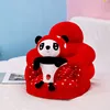 Esponja estilo Panda, ovalada y roja.