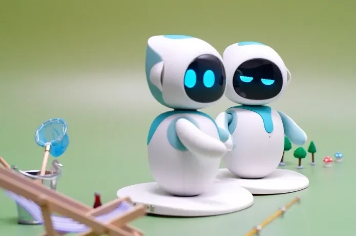Eilik Emo Toy Robot a Interactive Intelligent Companion of Pet Robot Children Accompany Blue and pink