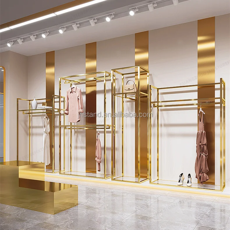 High End Luxury Clothing Rack Boutique Clothes Rack Display Shelves for ...