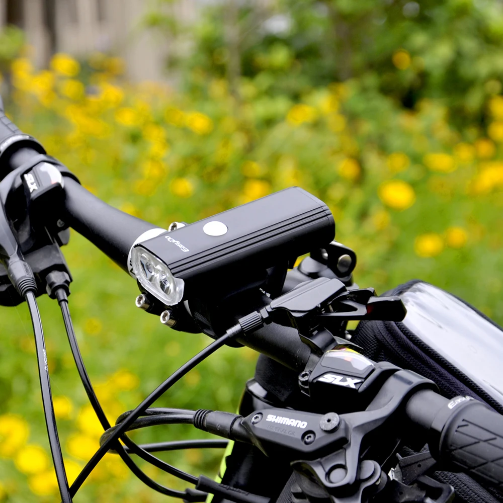 Luci anteriori e posteriori rotonde con LED per biciclette blu - Luci per biciclette
