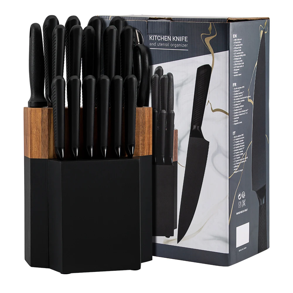 Kitchen King 18 Piece Knife Set Including Knife Sharpener