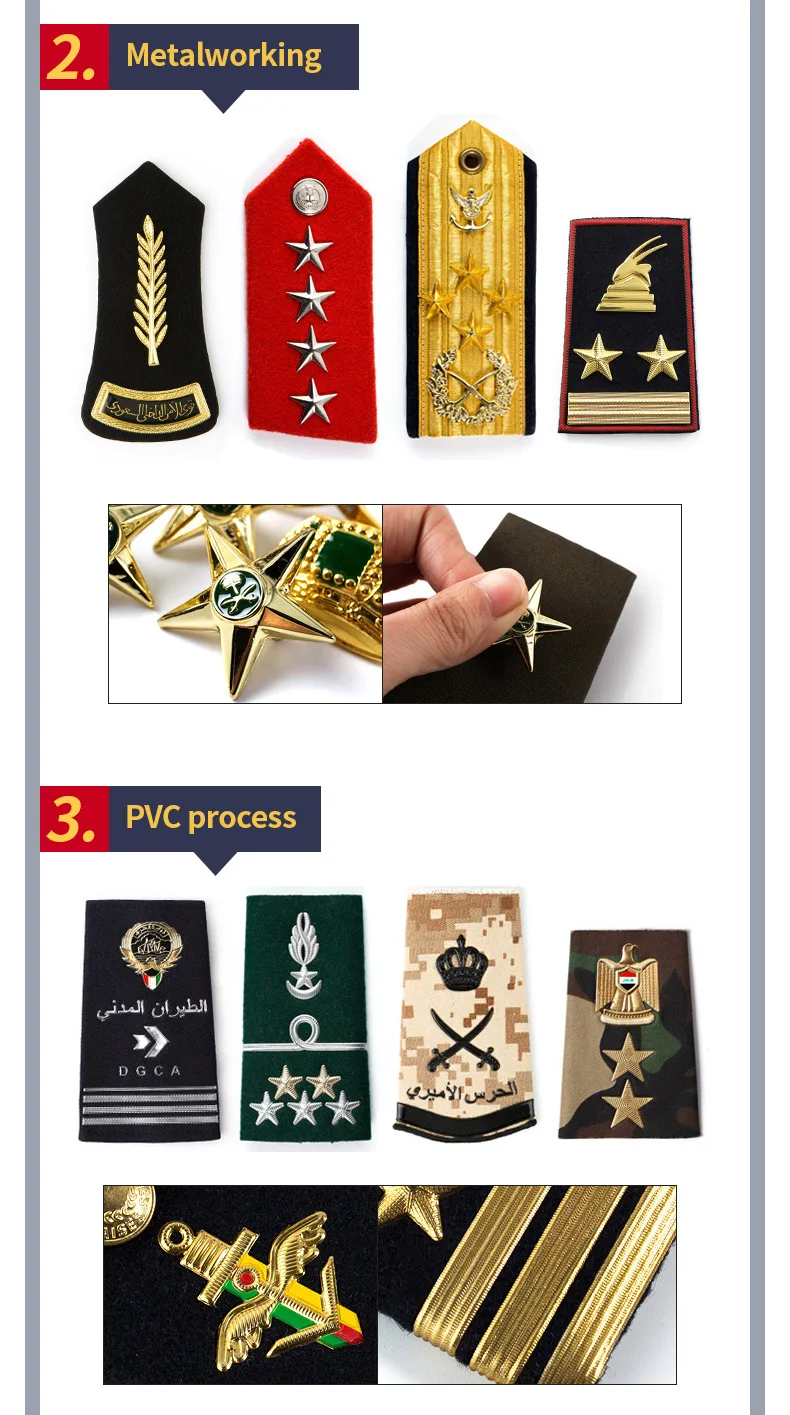 Customized Boards Badge Officer Print Epaulette Shoulder Uniform ...