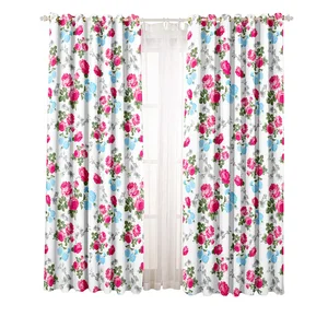 Wave Translucidus Single-Sided Jacquard Printed Thermal Polyester Curtains Grommet Tops Noise Reducing All-Season Home Decor