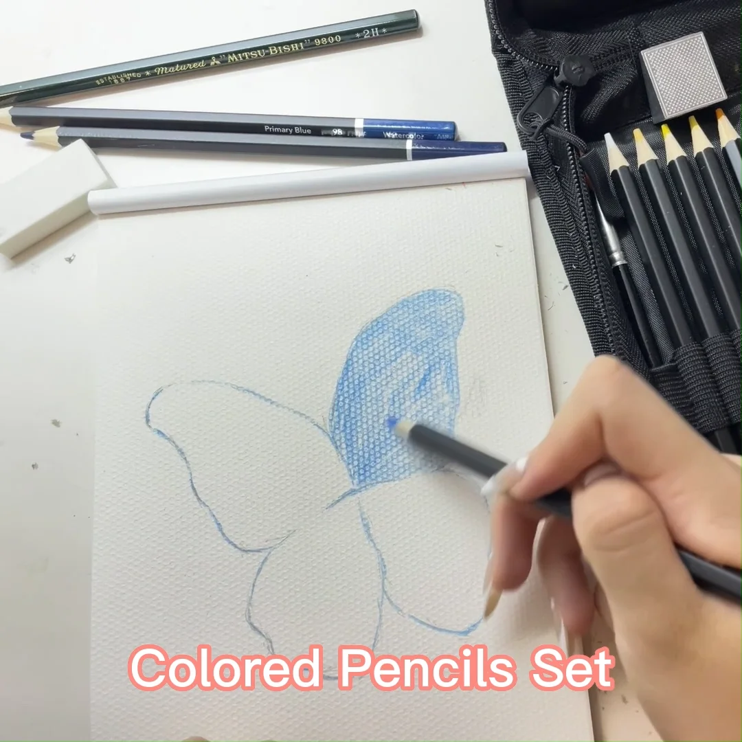 Gf New Trends Art Supplies 60pcs Deluxe Artist Drawing Kit Wooden