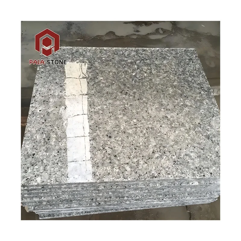 Pearl Blue Light Grey Spot Granit Tile 50x50 Paving Slab Flame Grey Granite Block