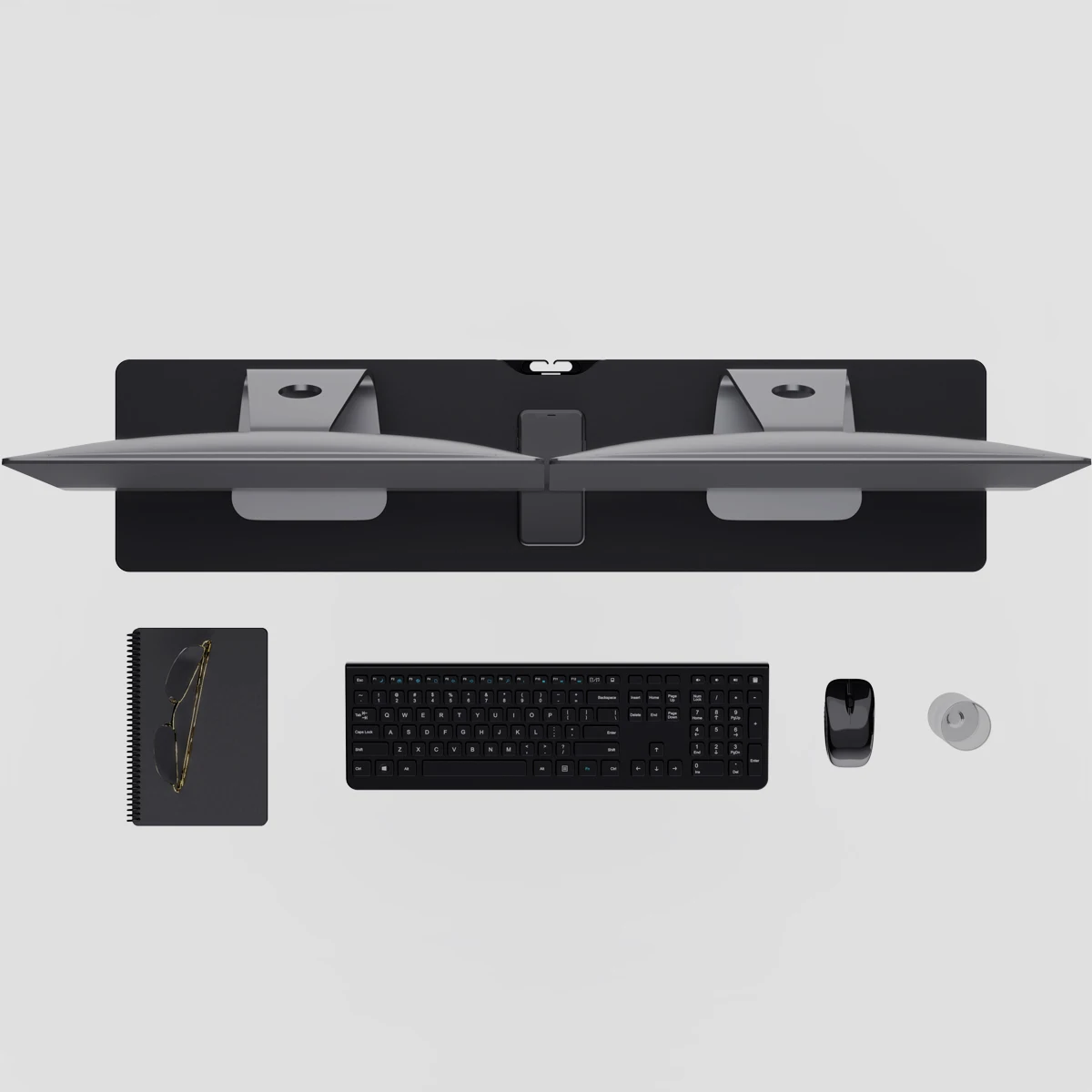Dual Wooden Monitor Laptop Computer Monitor Stand Riser With Angled ...