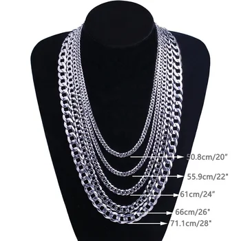 Pure 925 Sterling Silver 5MM Hip Hop Miami Long Curb Cuban Chain Link Necklace for Men