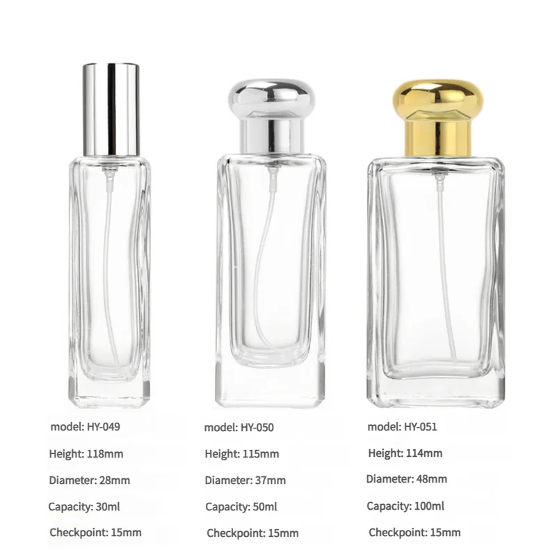 Perfume sample bottle Custom empty perfume bottle manufacturing mini 15ml 5ml 10ml 30ml 50ml 100ml glass perfume bottle