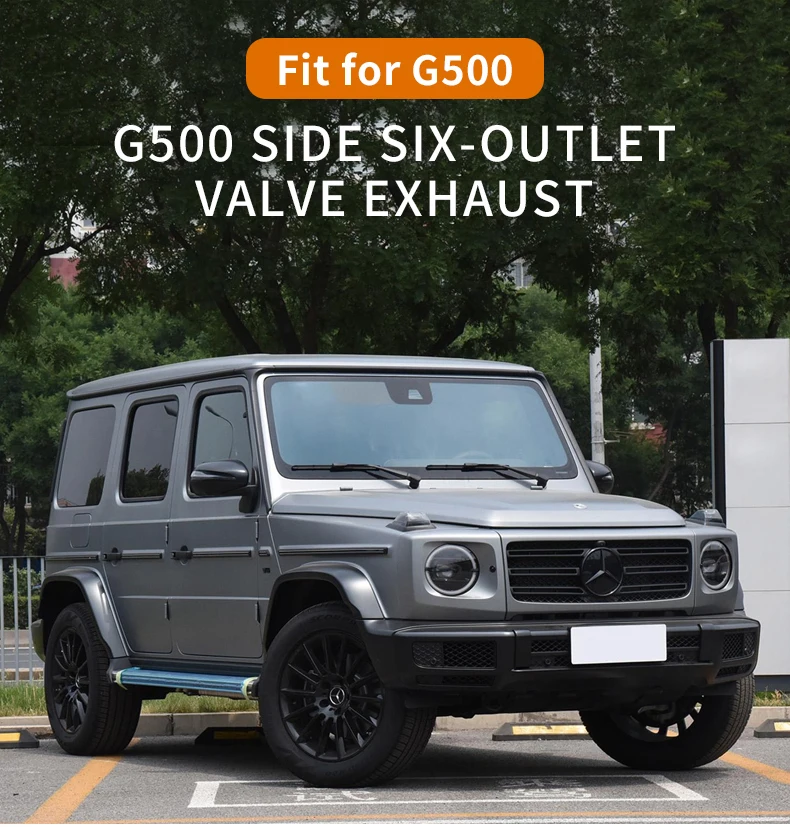 WAX Factory Exhaust Muffler Valve Control Exhaust For Mercedes-Benz w463 G500 G55 G63 G65 1999-2019 Side Outlets Catback Exhaust