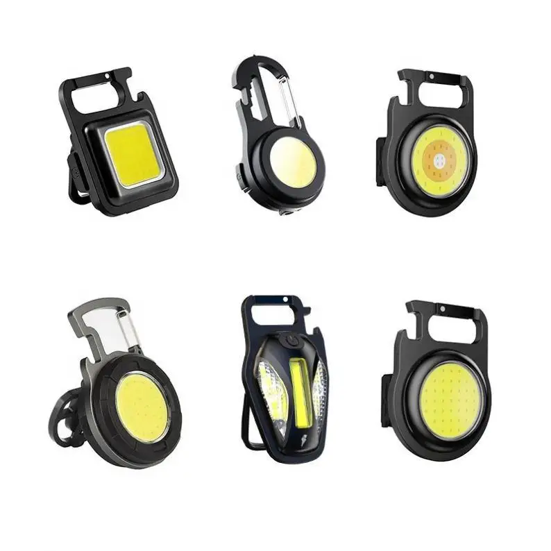 500 Lumens Mini Aluminum Rechargeable Portable Pocket Waterproof Magnetic COB Led Keychain Light Flashlight Camping Work Light supplier