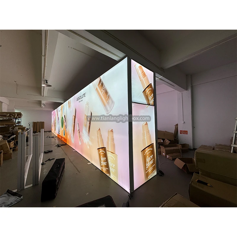 TianLang Високо Качество Бързо Монтажен Порtable Текстилен PVC Търговски Стенди Оборудване За Изложби SEG Светен Кутия