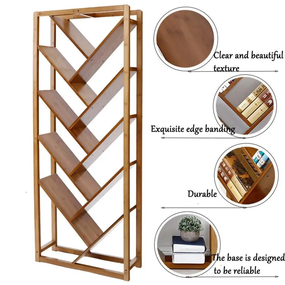
 Высокое качество натуральный бамбук 5 круглый Ланч-бокс дерево в форме книжный шкаф для хранения Организатор для дома и офиса  