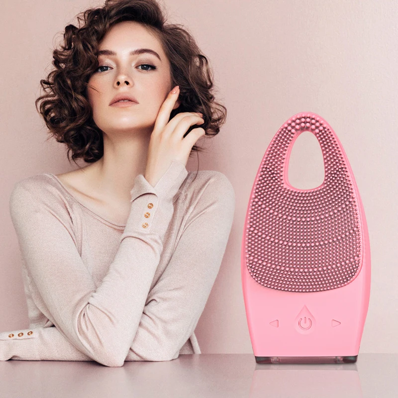 Tech Gadgets 2025 Professional IPX7 Make up Face Cleaning Scrub Brush Cleanser Electric Facial Cleansing Brush