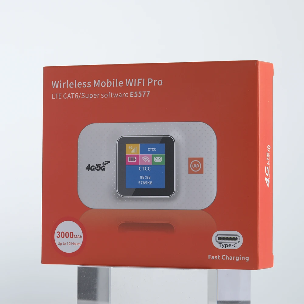 E5577 4G LTE WiFi Router with SIM Card Slot - Portable 3000mAh