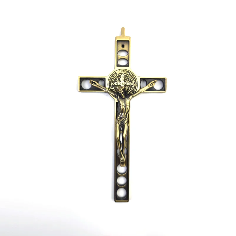 Crucifix Wall Cross,Metal Catholic Crucifix Crosses For Wall,10 Inch