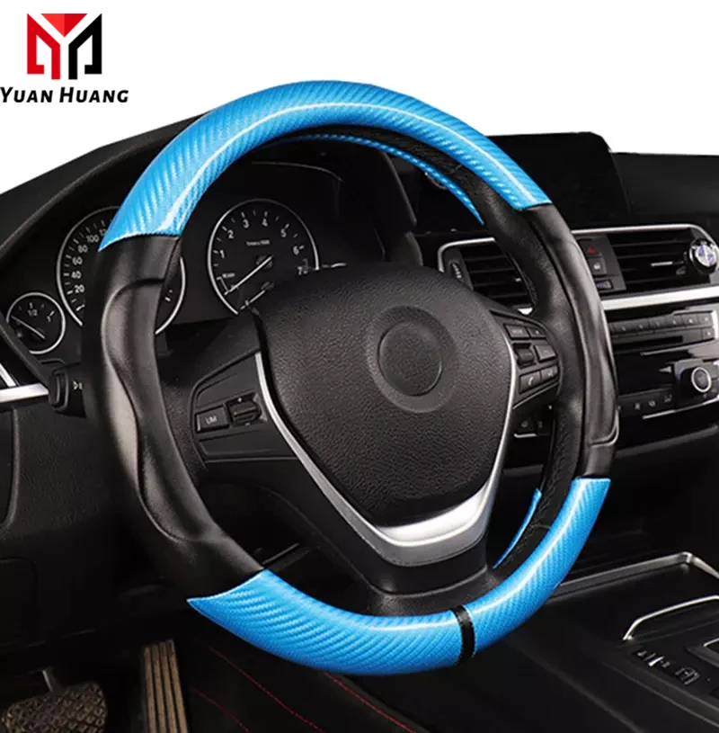 Coprivolante In Pelle Per Auto, Protezione Antiscivolo Per Volante Vari Colori 38 Mm