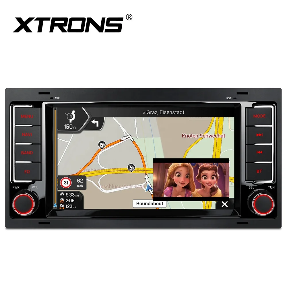 XTRONS 7 Inch Octa Core Android Navigation Car Stereo 4G LTE 4+64GB DSP RDS IPS Display for Volkswagen Touareg
