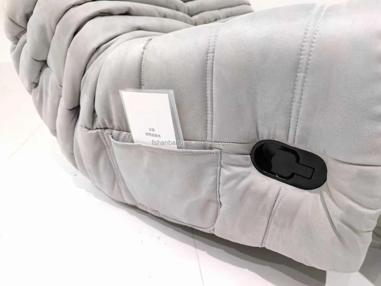 High Density Sponge Tufted Relaxing Design1 2 3 Seat L Shape Leather