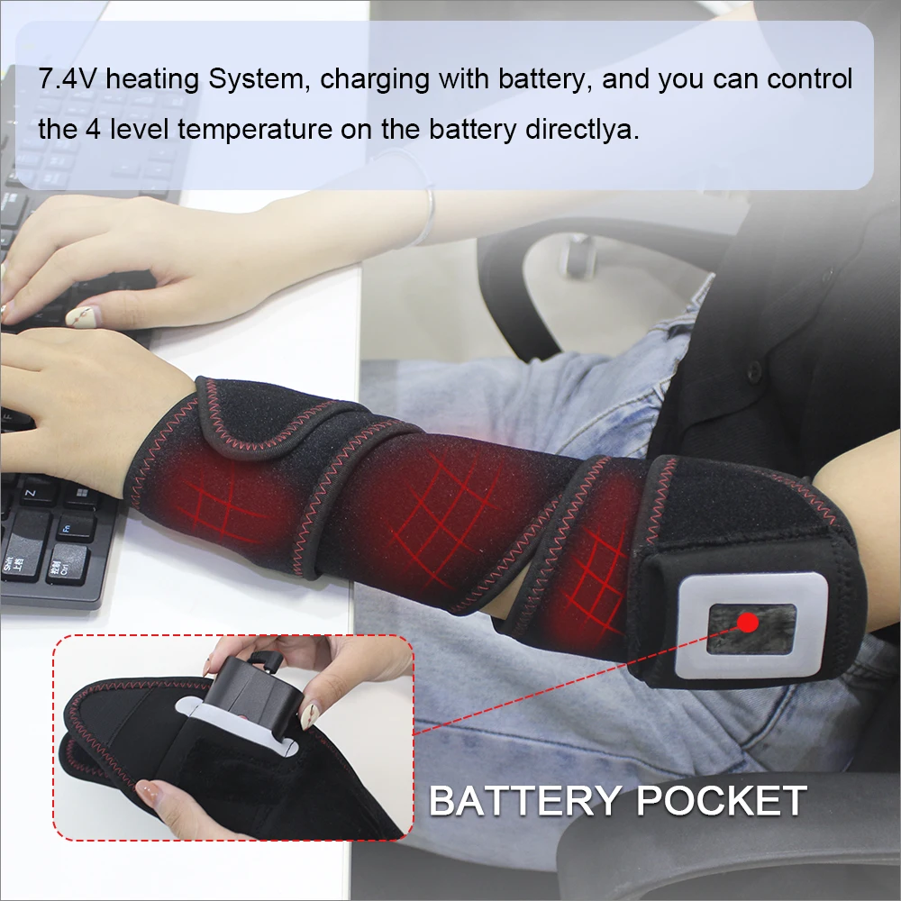 Unisex Far Infrared Medical Heated Wrap For Wrist Arm Ankle Elbow Legs