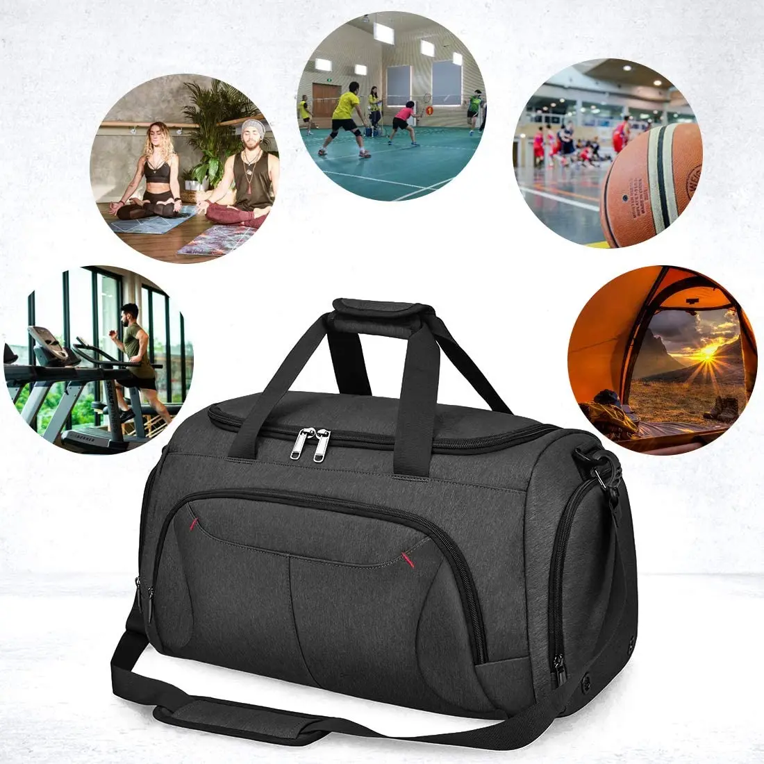 Duffel Bag Travel Fashion Leisure Custom Print Logo Gym Duffel Bag Sports Travel Bag