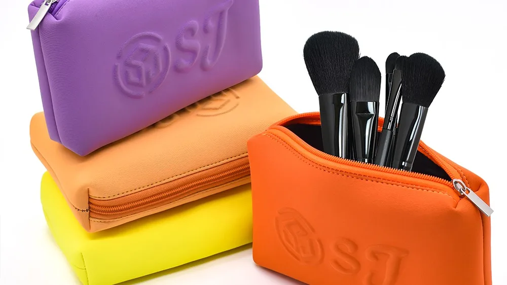 Luxury Organizer Brush Bag Neoprene Pouch Beauty Small Quilted Makeup