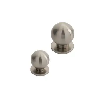 Stainless steel furniture cabinet drawer door spherical knob with separate rose 25mm, 30mm